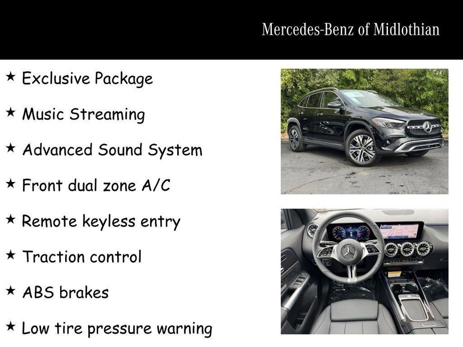 new 2025 Mercedes-Benz GLA 250 car, priced at $50,250