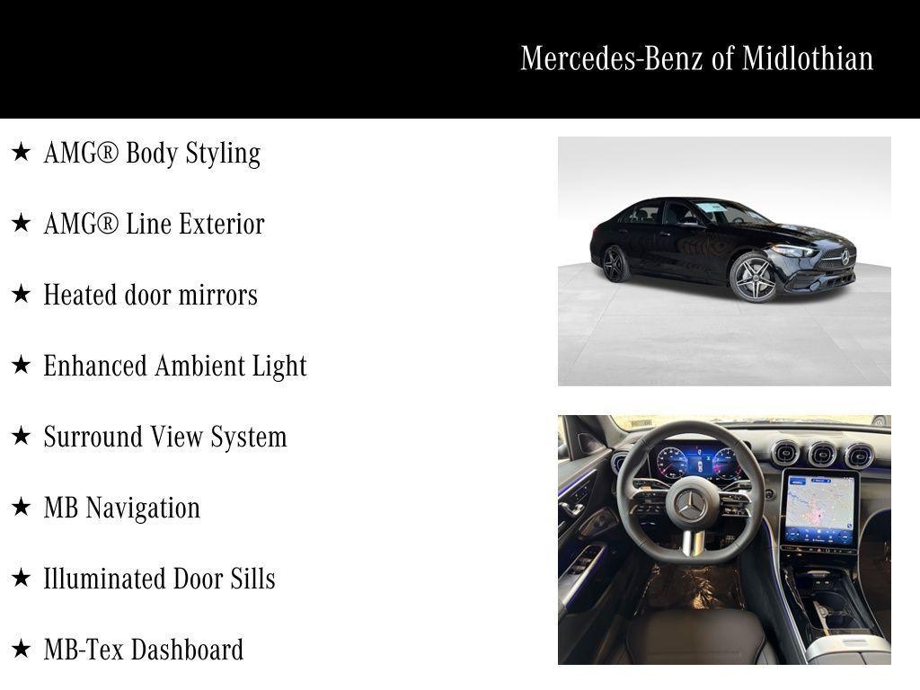 used 2025 Mercedes-Benz C-Class car, priced at $52,500