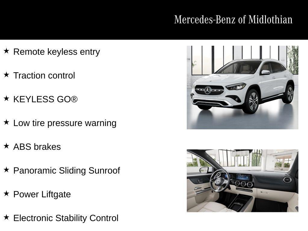 new 2026 Mercedes-Benz GLA 250 car, priced at $48,350