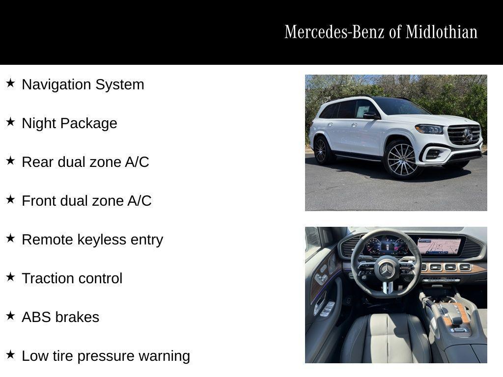 new 2025 Mercedes-Benz GLS 580 car, priced at $122,830