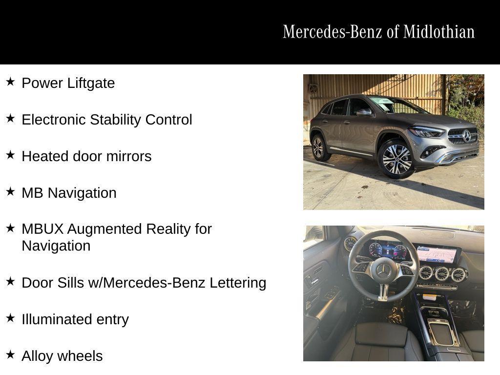 new 2025 Mercedes-Benz GLA 250 car, priced at $51,495