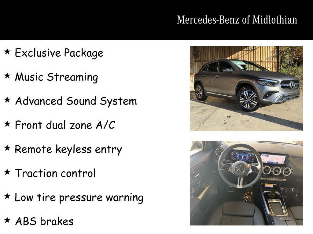 new 2025 Mercedes-Benz GLA 250 car, priced at $51,495