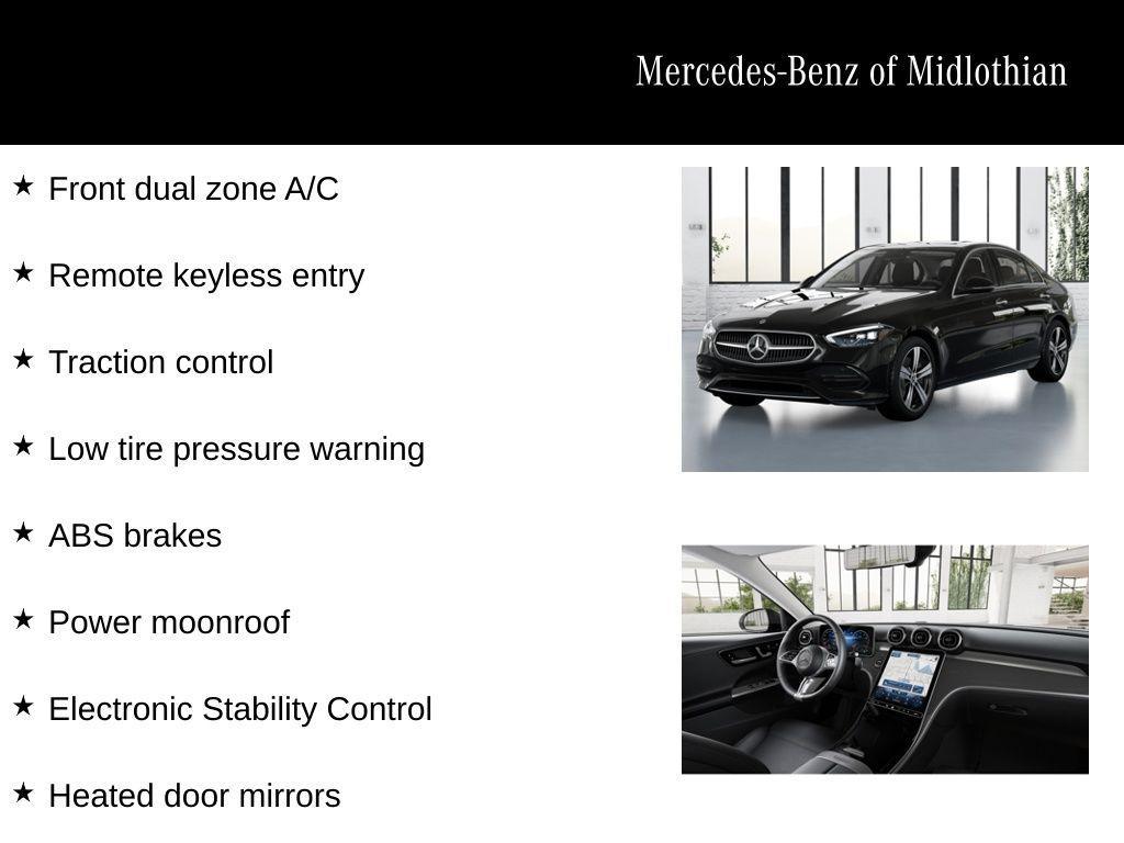 new 2025 Mercedes-Benz C-Class car, priced at $43,888