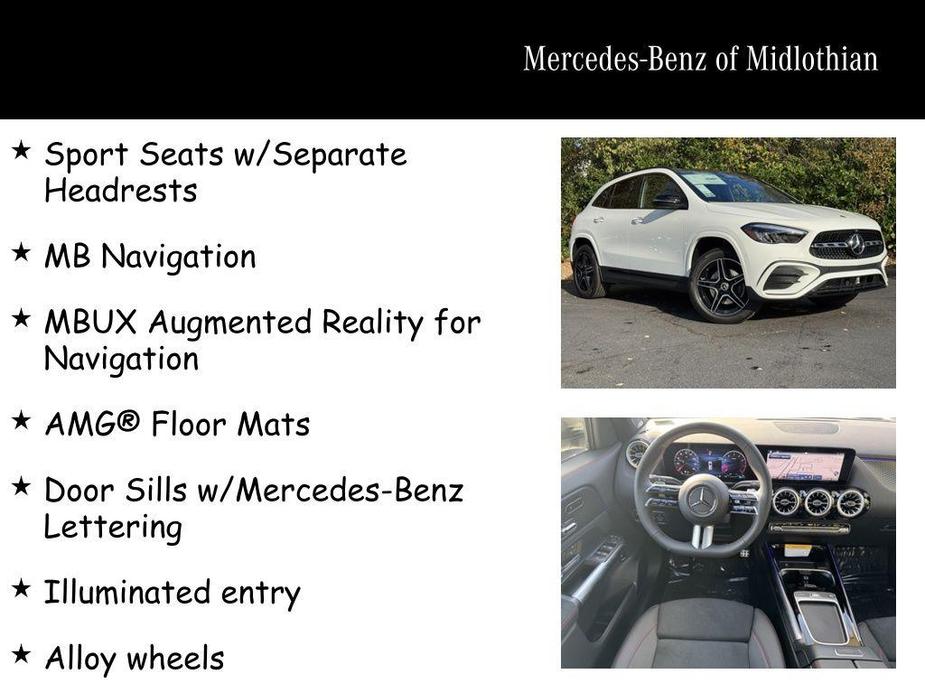 new 2025 Mercedes-Benz GLA 250 car, priced at $53,890