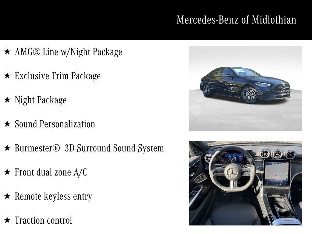 used 2025 Mercedes-Benz C-Class car, priced at $52,500