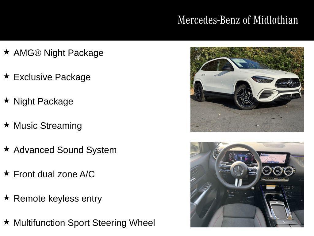 used 2025 Mercedes-Benz GLA 250 car, priced at $53,890