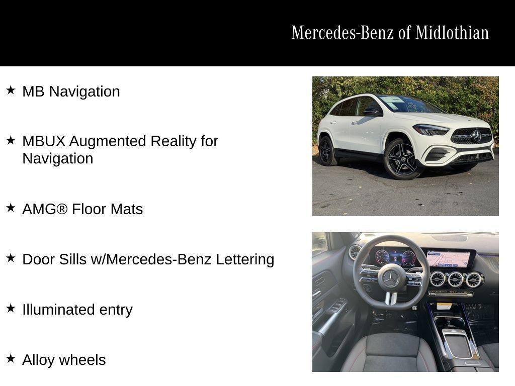used 2025 Mercedes-Benz GLA 250 car, priced at $53,890