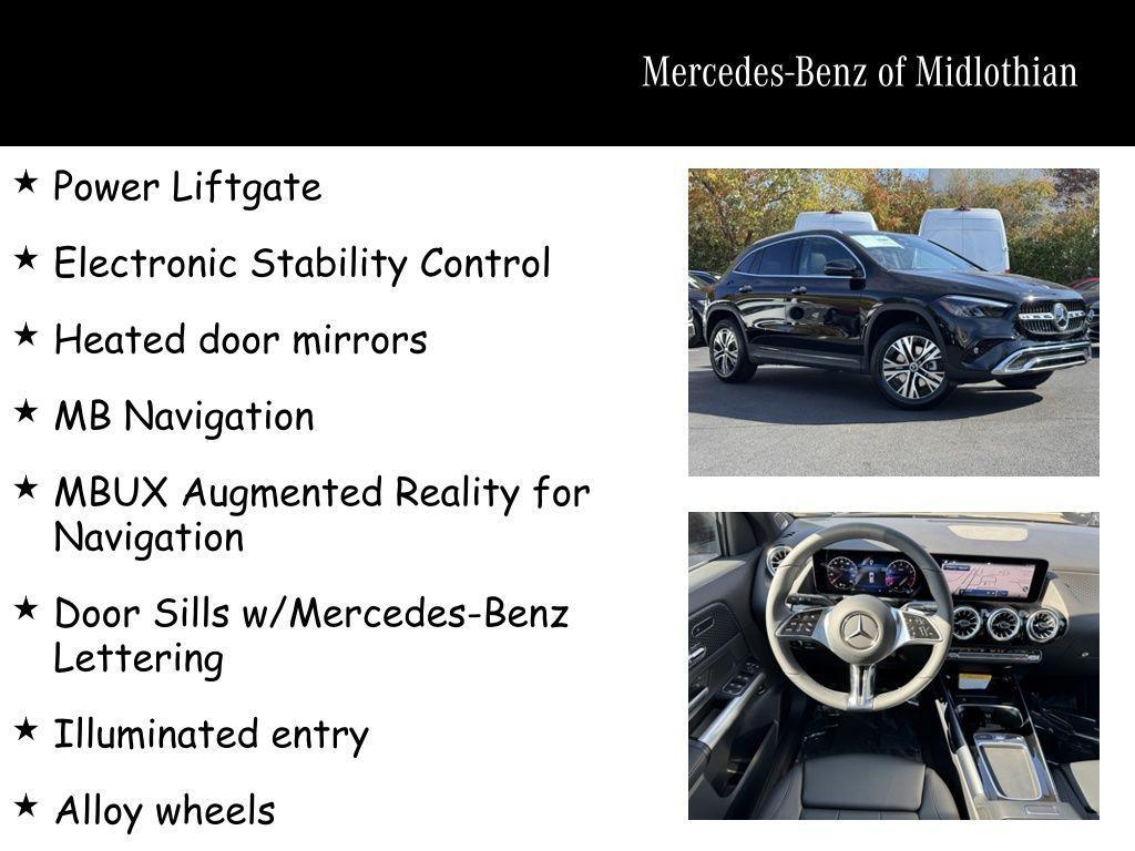 new 2025 Mercedes-Benz GLA 250 car, priced at $50,890