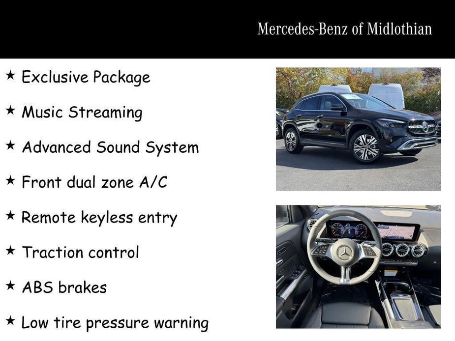 new 2025 Mercedes-Benz GLA 250 car, priced at $50,890