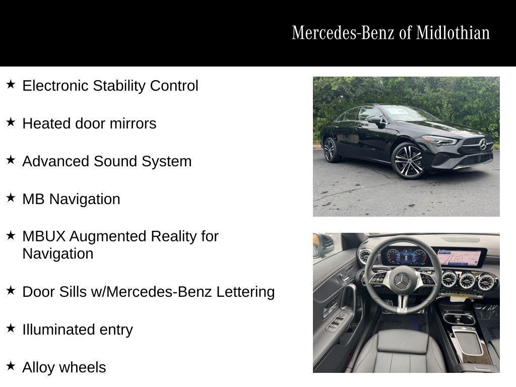 new 2025 Mercedes-Benz CLA 250 car, priced at $50,545