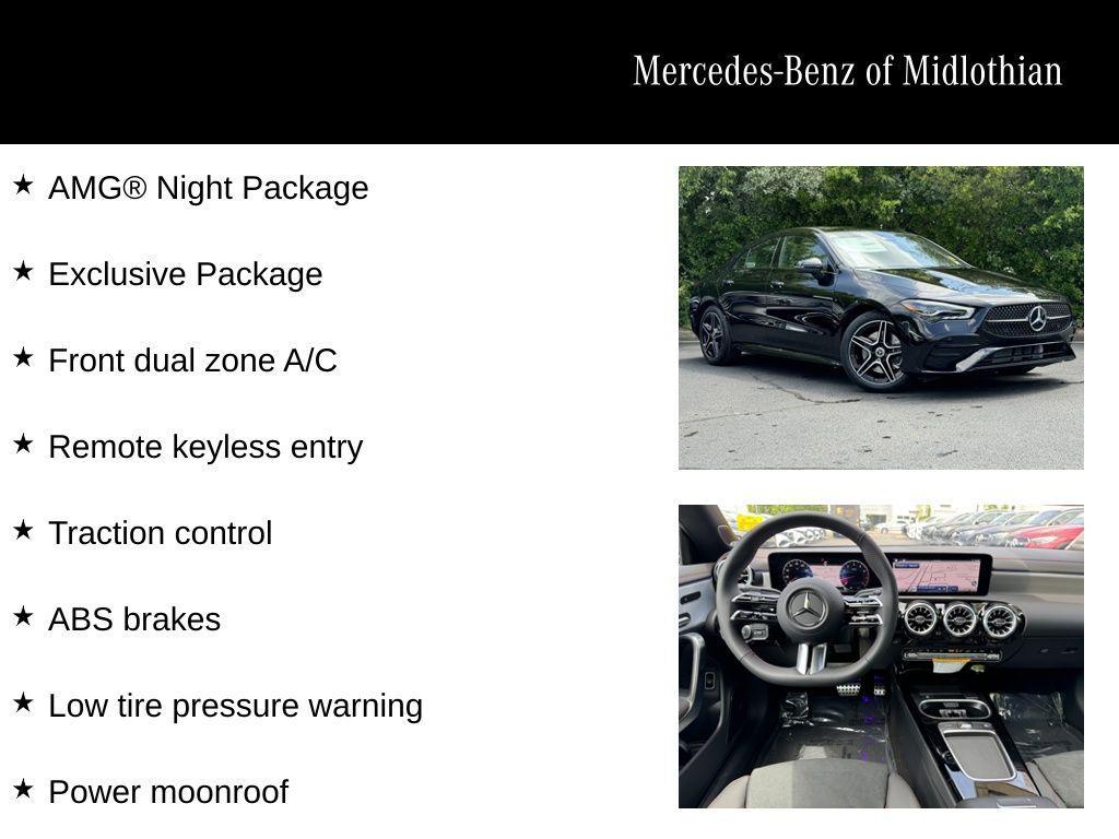 used 2025 Mercedes-Benz CLA 250 car, priced at $48,500