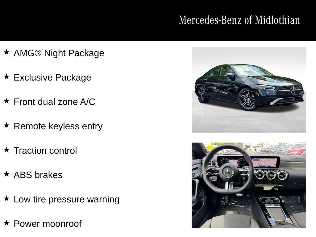 used 2025 Mercedes-Benz CLA 250 car, priced at $49,500