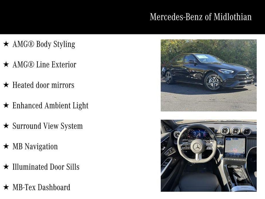 new 2025 Mercedes-Benz C-Class car, priced at $59,095