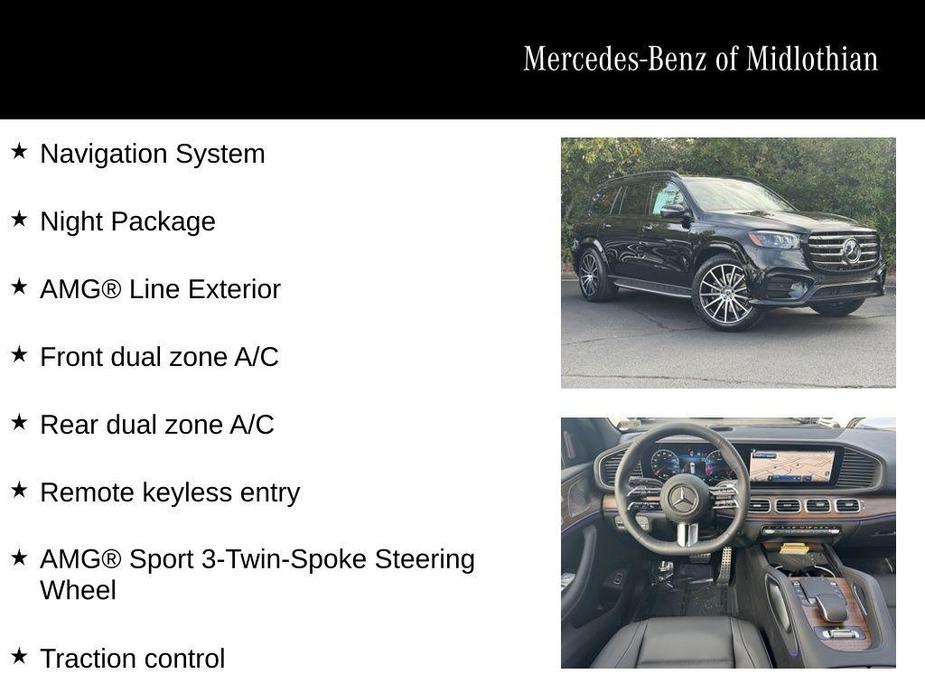 new 2025 Mercedes-Benz GLS 450 car, priced at $99,195