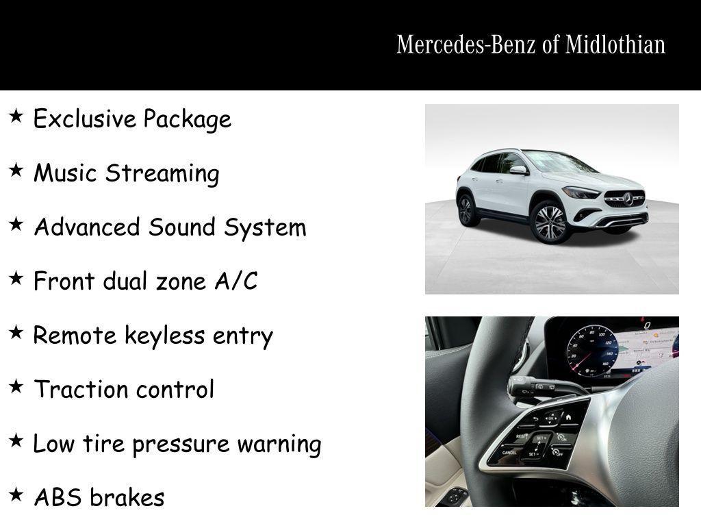 new 2025 Mercedes-Benz GLA 250 car, priced at $50,125