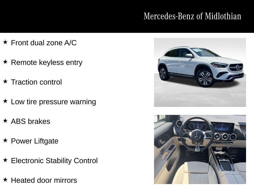 new 2025 Mercedes-Benz GLA 250 car, priced at $44,250