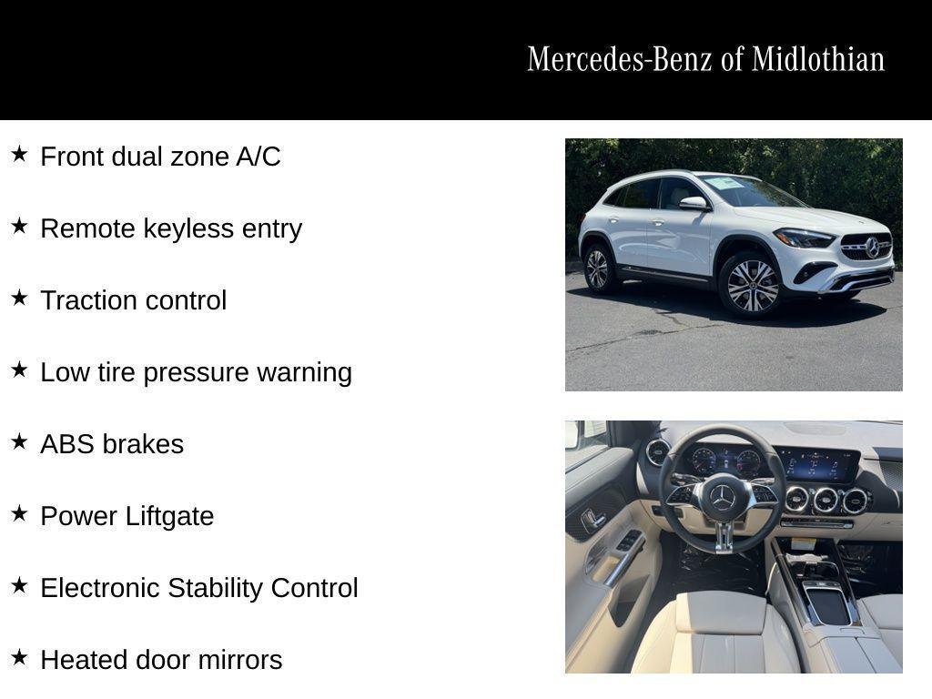 new 2025 Mercedes-Benz GLA 250 car, priced at $44,250