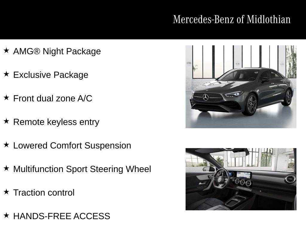 new 2026 Mercedes-Benz CLA 250 car, priced at $52,805