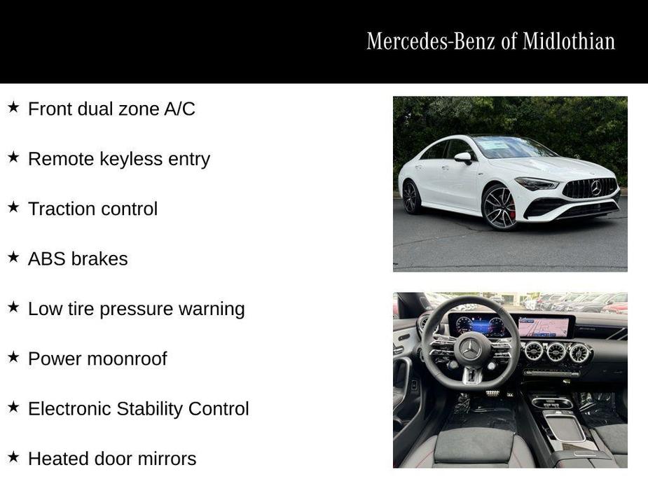 used 2025 Mercedes-Benz AMG CLA 35 car, priced at $58,970