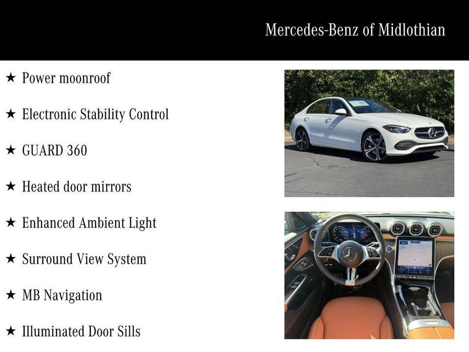 new 2025 Mercedes-Benz C-Class car, priced at $56,750