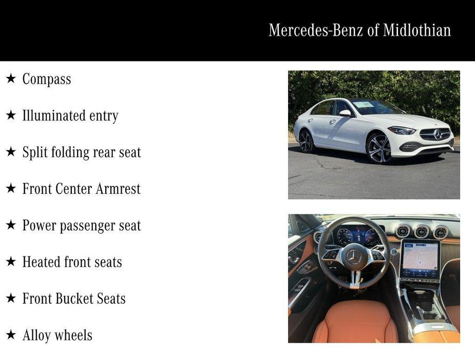 new 2025 Mercedes-Benz C-Class car, priced at $56,750