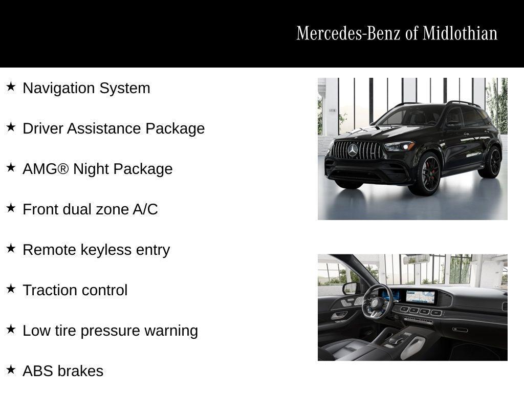 new 2025 Mercedes-Benz AMG GLE 63 car, priced at $141,070
