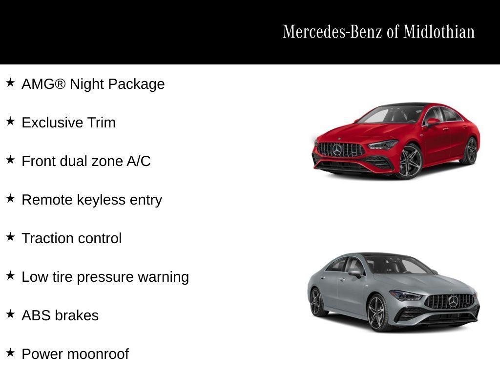 new 2025 Mercedes-Benz AMG CLA 35 car, priced at $63,150