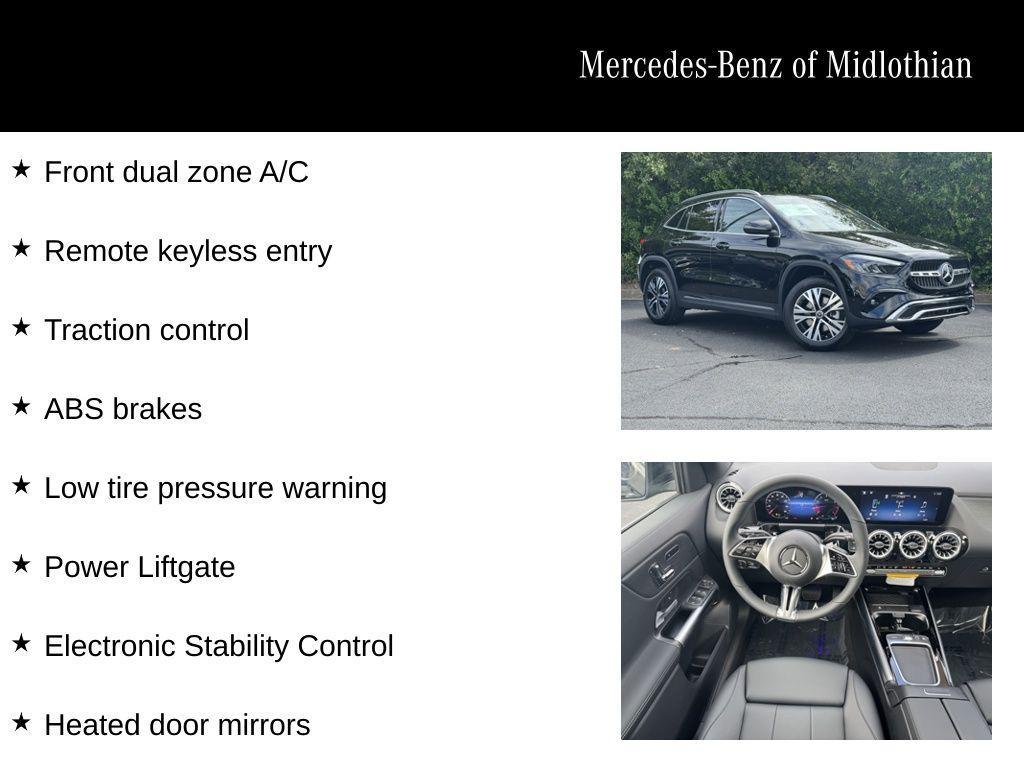 new 2026 Mercedes-Benz GLA 250 car, priced at $49,575