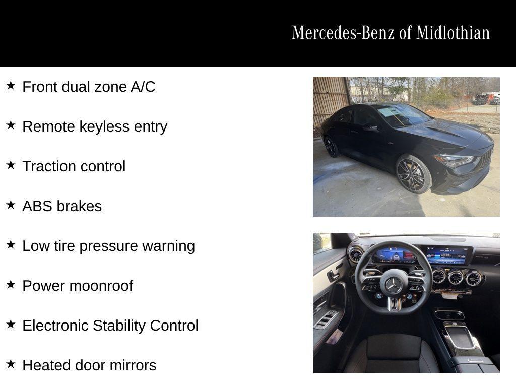 used 2025 Mercedes-Benz AMG CLA 35 car, priced at $61,400