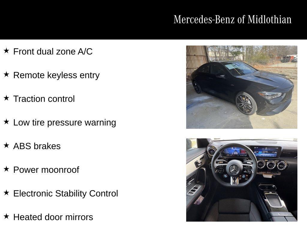 new 2025 Mercedes-Benz AMG CLA 35 car, priced at $61,400