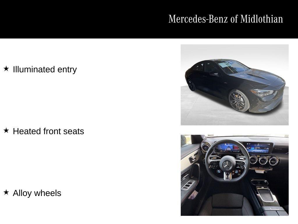 new 2025 Mercedes-Benz AMG CLA 35 car, priced at $61,400