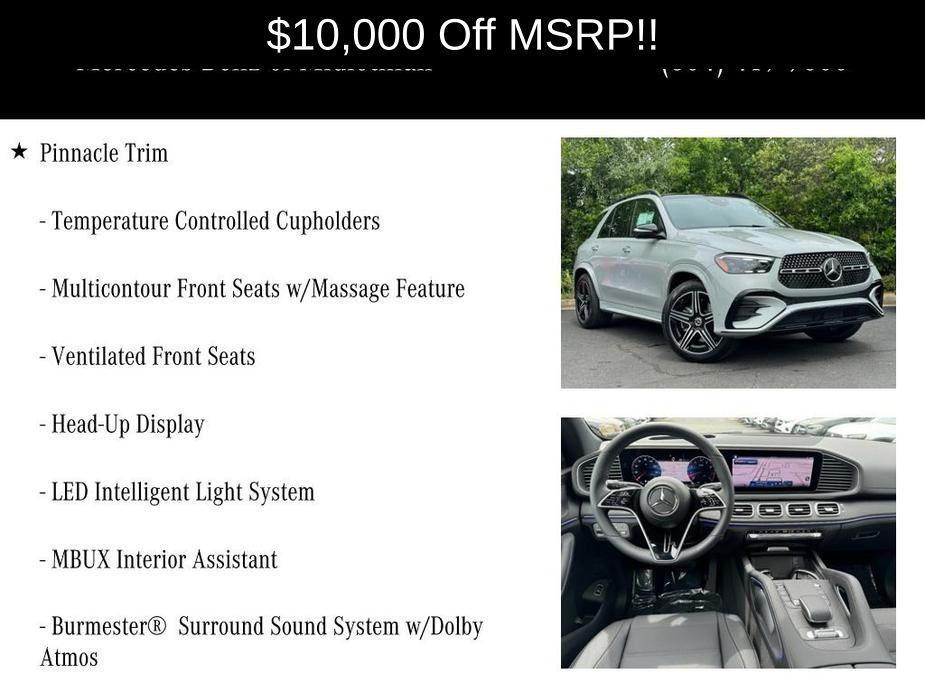 new 2024 Mercedes-Benz GLE 580 car, priced at $90,055