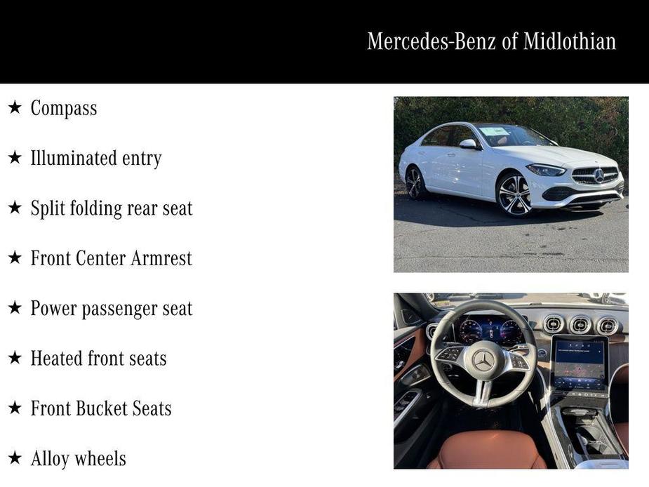 new 2025 Mercedes-Benz C-Class car, priced at $56,345