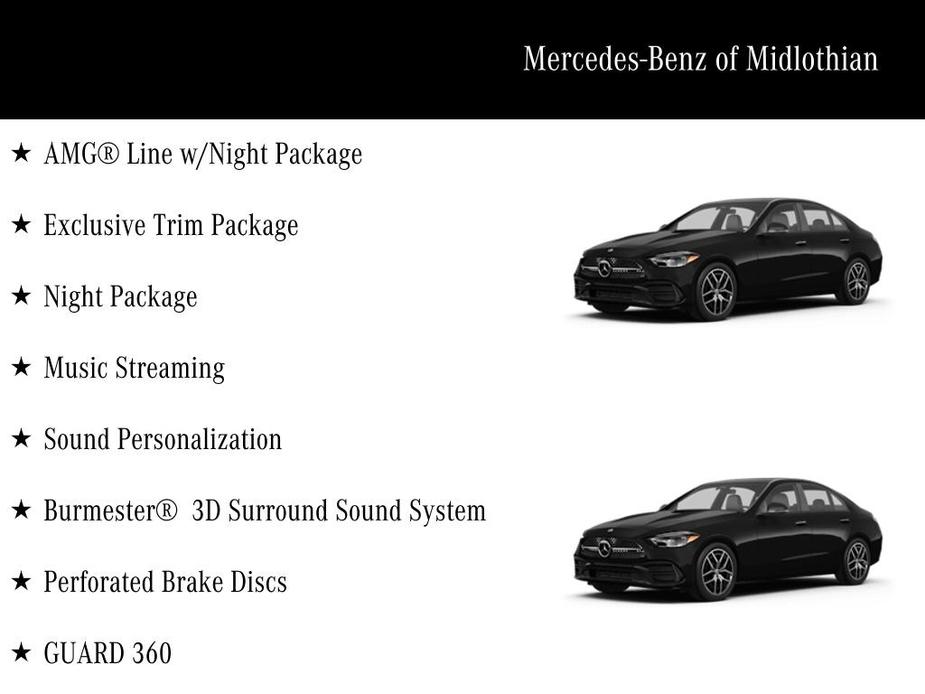 used 2024 Mercedes-Benz C-Class car, priced at $49,500