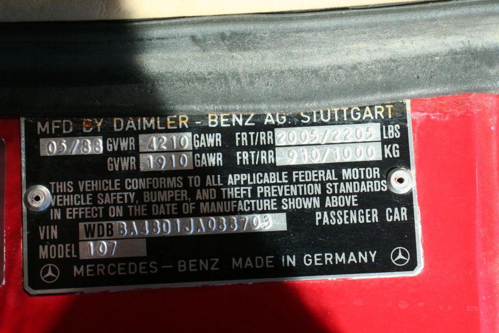 used 1988 Mercedes-Benz 560SL car, priced at $34,555