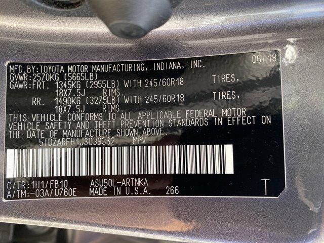 used 2018 Toyota Highlander car, priced at $22,425