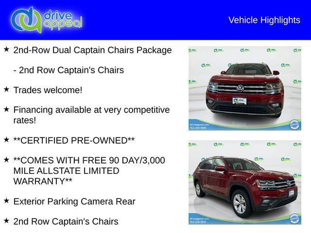 used 2018 Volkswagen Atlas car, priced at $19,704