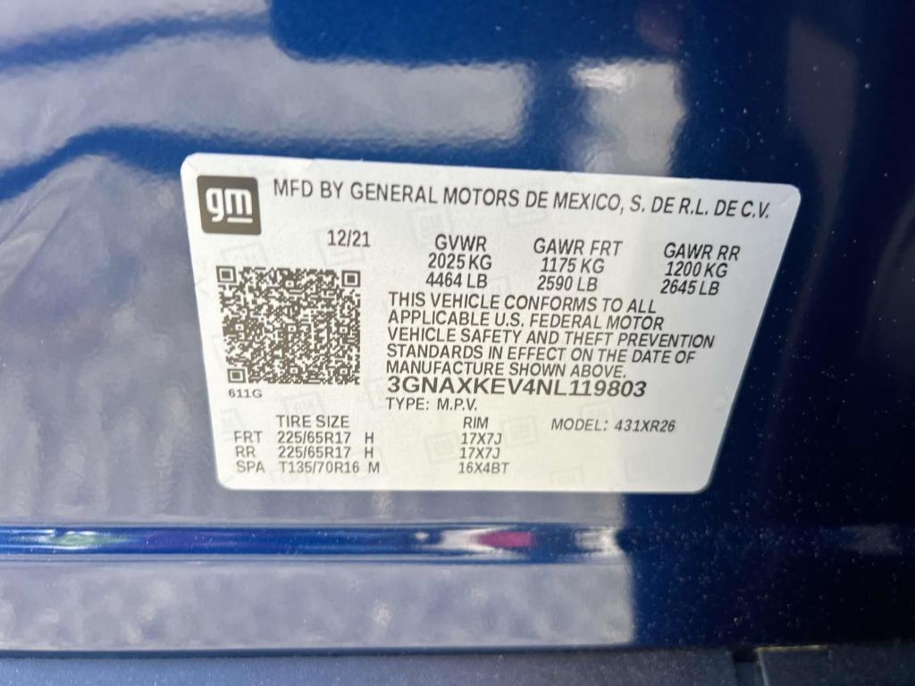used 2022 Chevrolet Equinox car, priced at $19,500