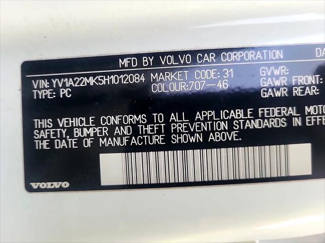 used 2017 Volvo S90 car, priced at $15,777