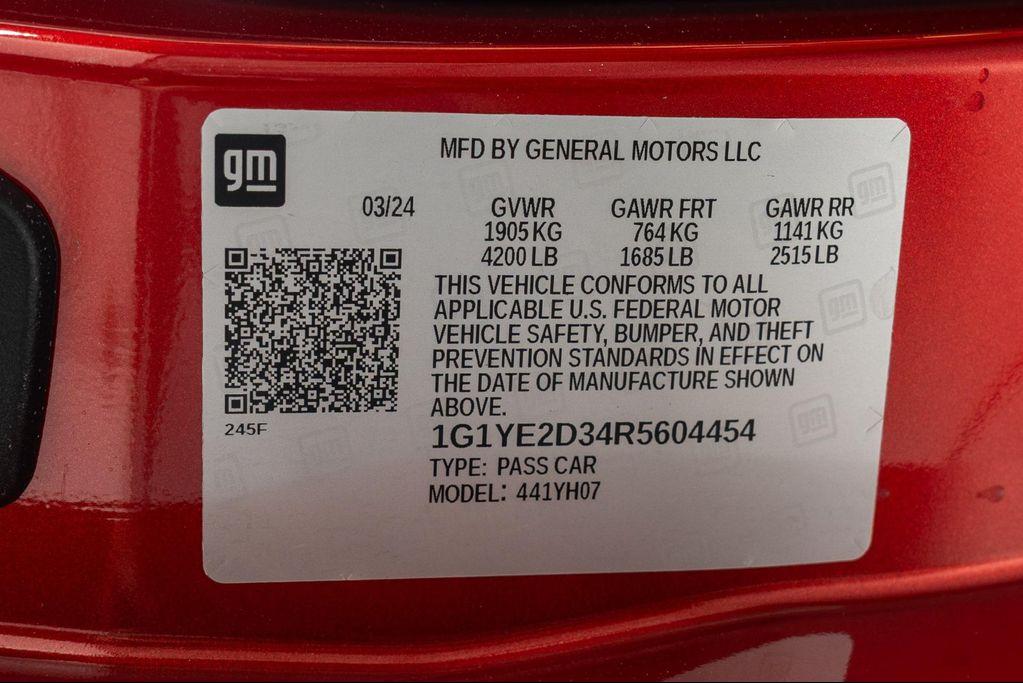 used 2024 Chevrolet Corvette car, priced at $116,900