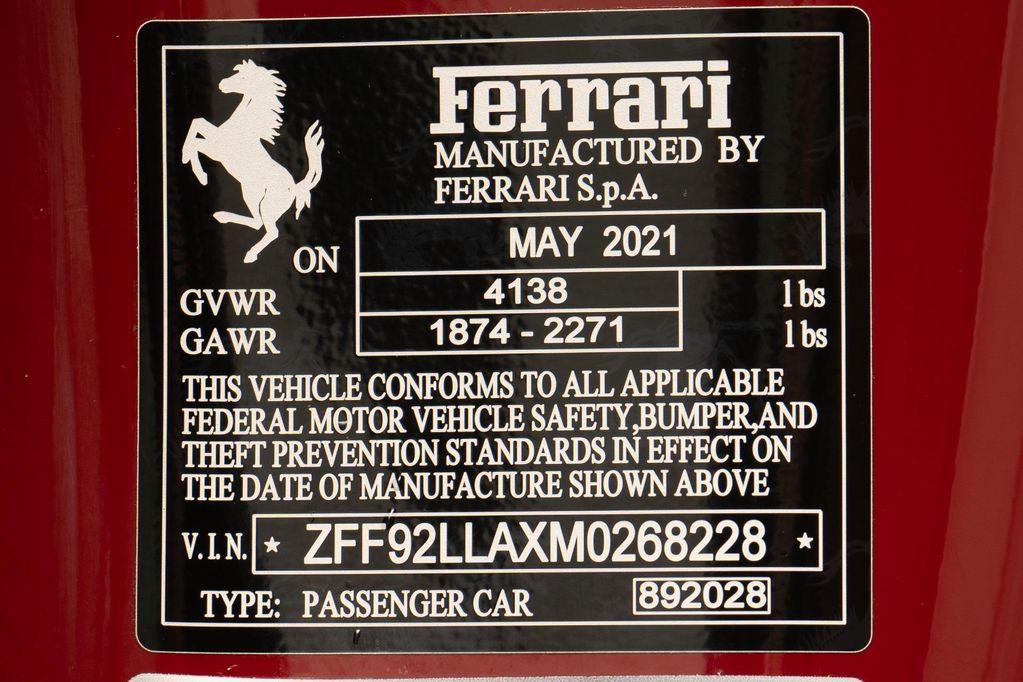 used 2021 Ferrari F8 Tributo car, priced at $355,900
