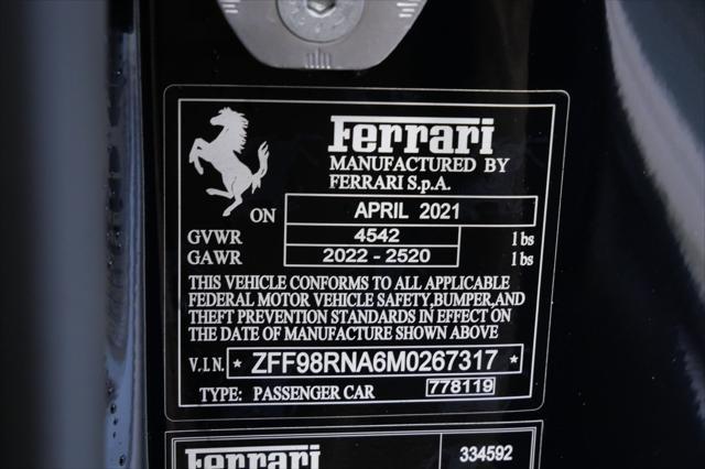 used 2021 Ferrari Roma car, priced at $199,900