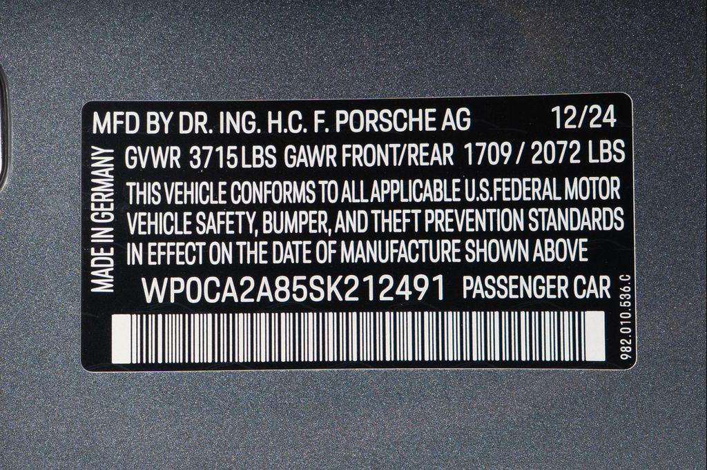 used 2025 Porsche 718 Boxster car, priced at $103,900