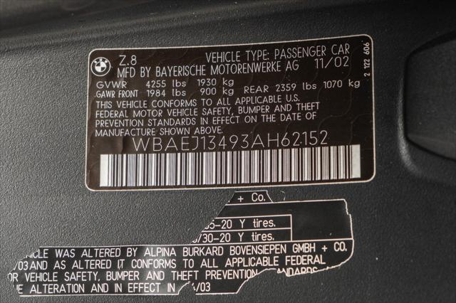 used 2003 BMW Z8 car, priced at $288,900
