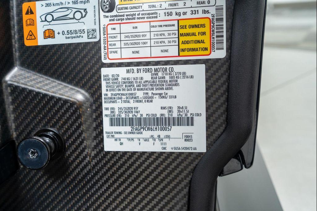 used 2020 Ford GT car, priced at $768,900