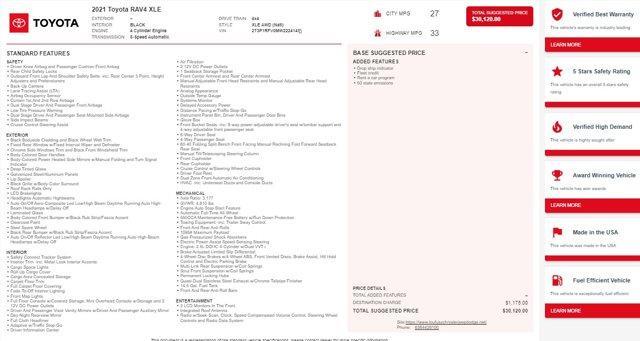 used 2021 Toyota RAV4 car, priced at $26,996