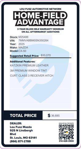 new 2025 Mazda CX-50 car, priced at $36,685