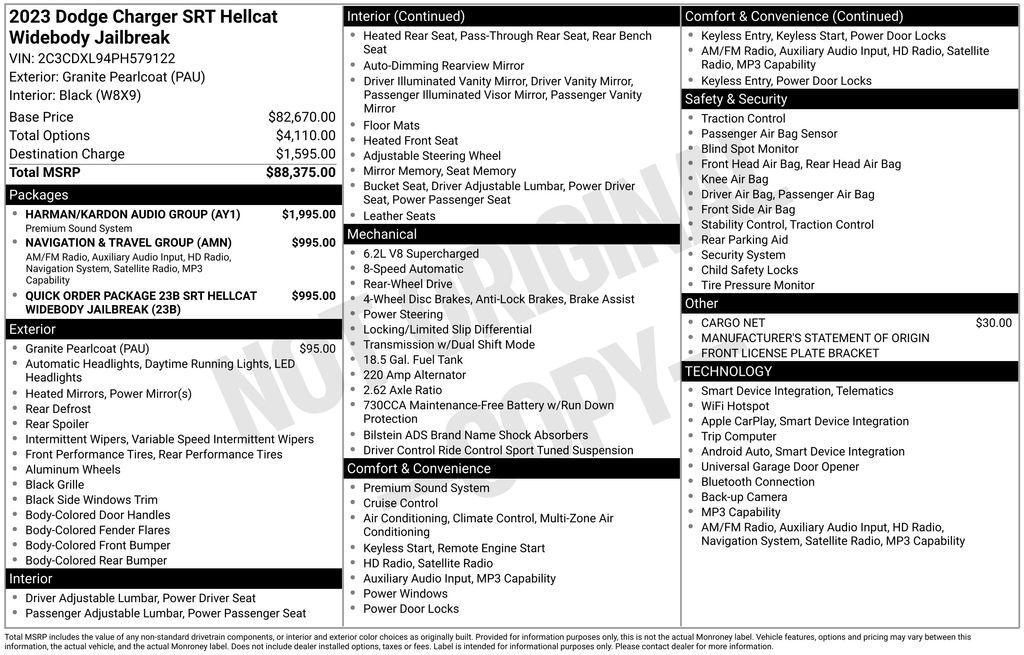 used 2023 Dodge Charger car, priced at $77,000