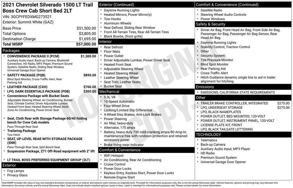 used 2021 Chevrolet Silverado 1500 car, priced at $42,559