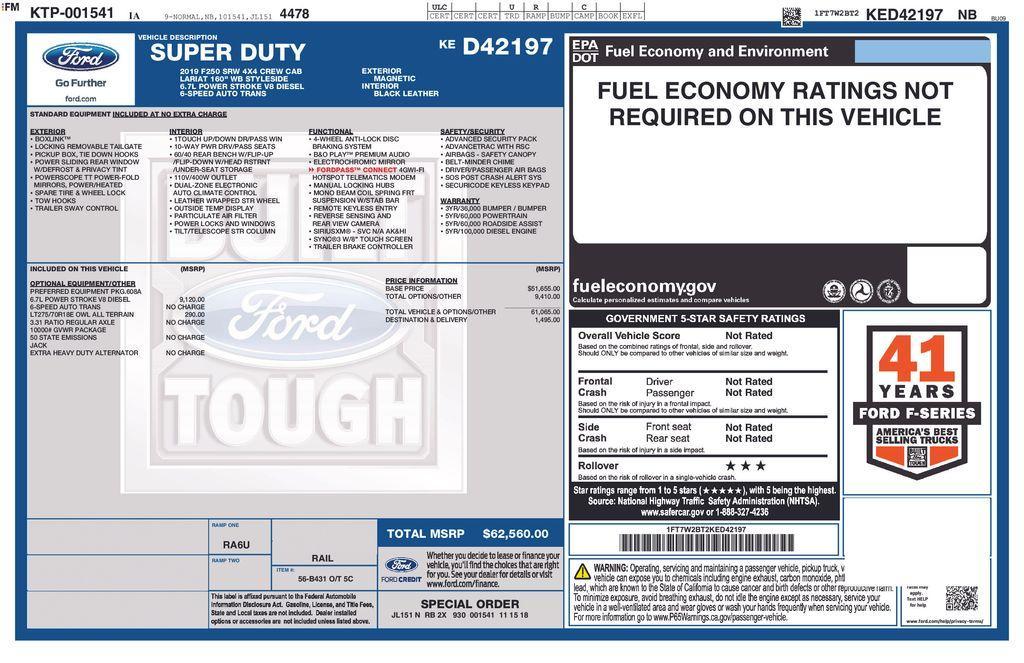 used 2019 Ford F-250 car, priced at $46,000